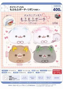 [Pre-Order Jul 26] Pomeranian Mochi Fluffy Pouch - Ribbon Ver.