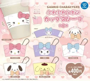 [Pre-Order Sept 26] Sanrio Characters Fluffy Ribbon Cup Sleeve