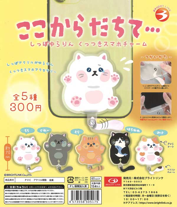 [In Stock Pre-Order] "Start Here" Swinging Tail Stick-on Smartphone Charms