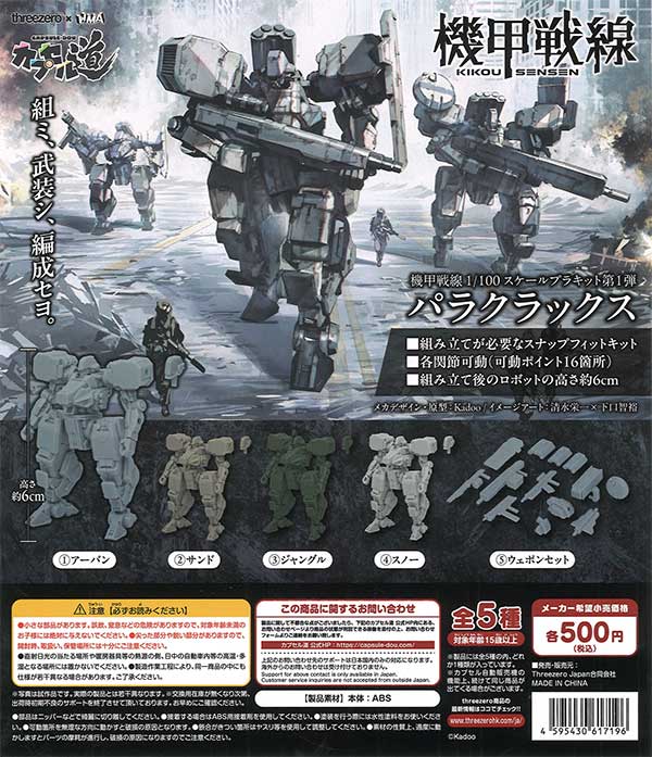 [In Stock Pre-Order] Armored Front 1/100 Scale Plastic Kit Series 1: Paracrux (20 pieces)