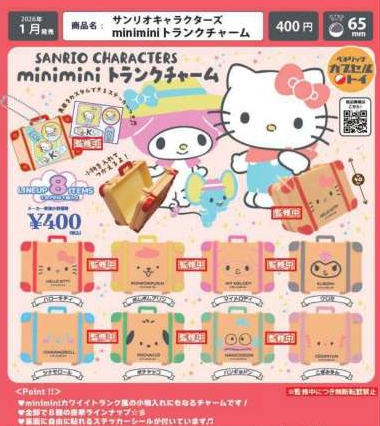 [Pre-order Oct 25] Sanrio Characters Minim Mini Trunk Charm